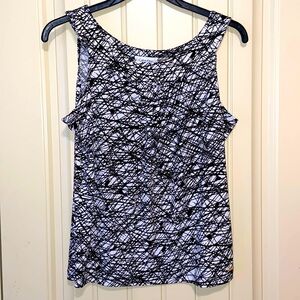 Calvin Klein Abstract Black and White Tank Top